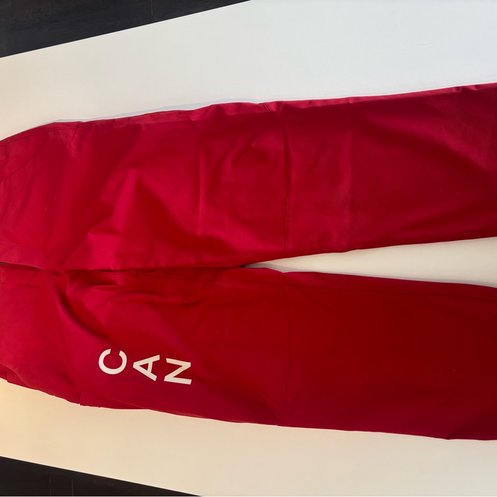 Lululemon Red Athletic Pants 2024 Olympic Committee Logo